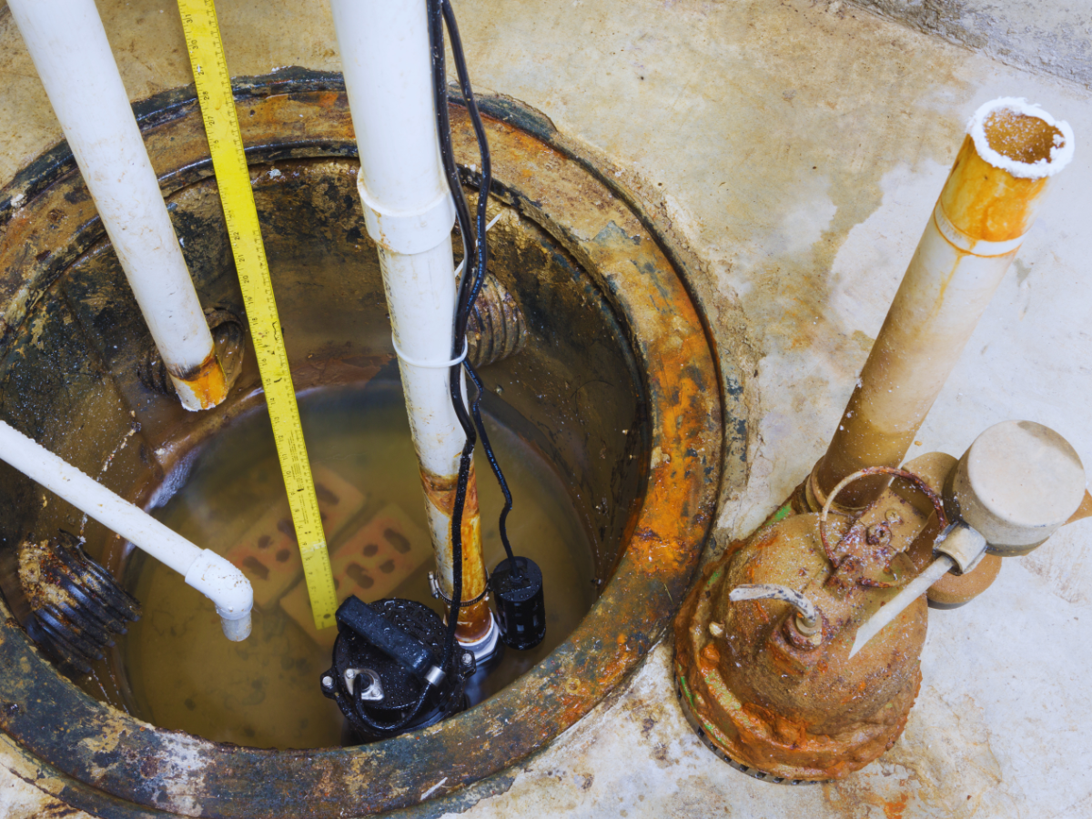 New sump pump installation replacing old sump that was making noises