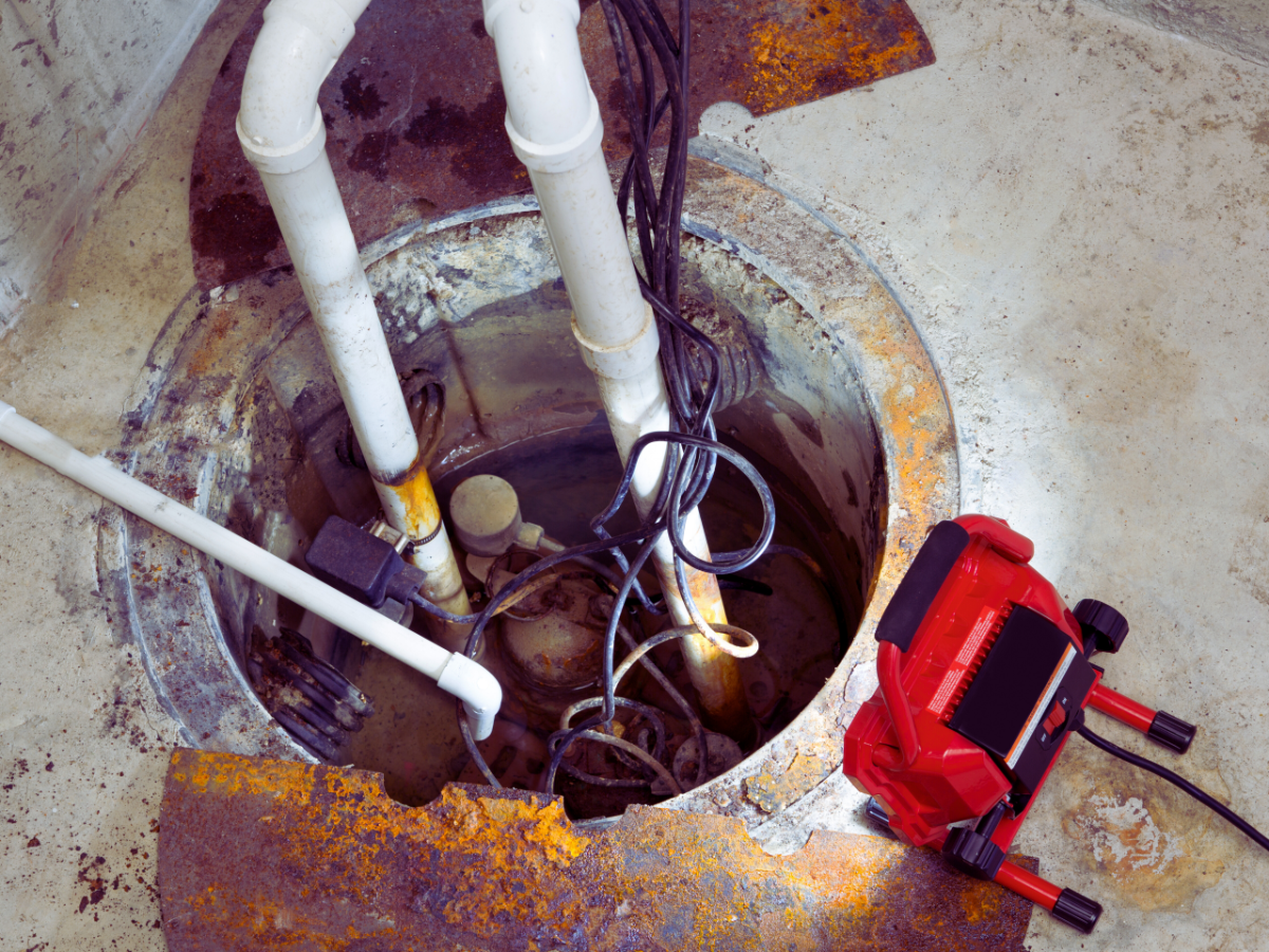 Old sump pump in need of repair